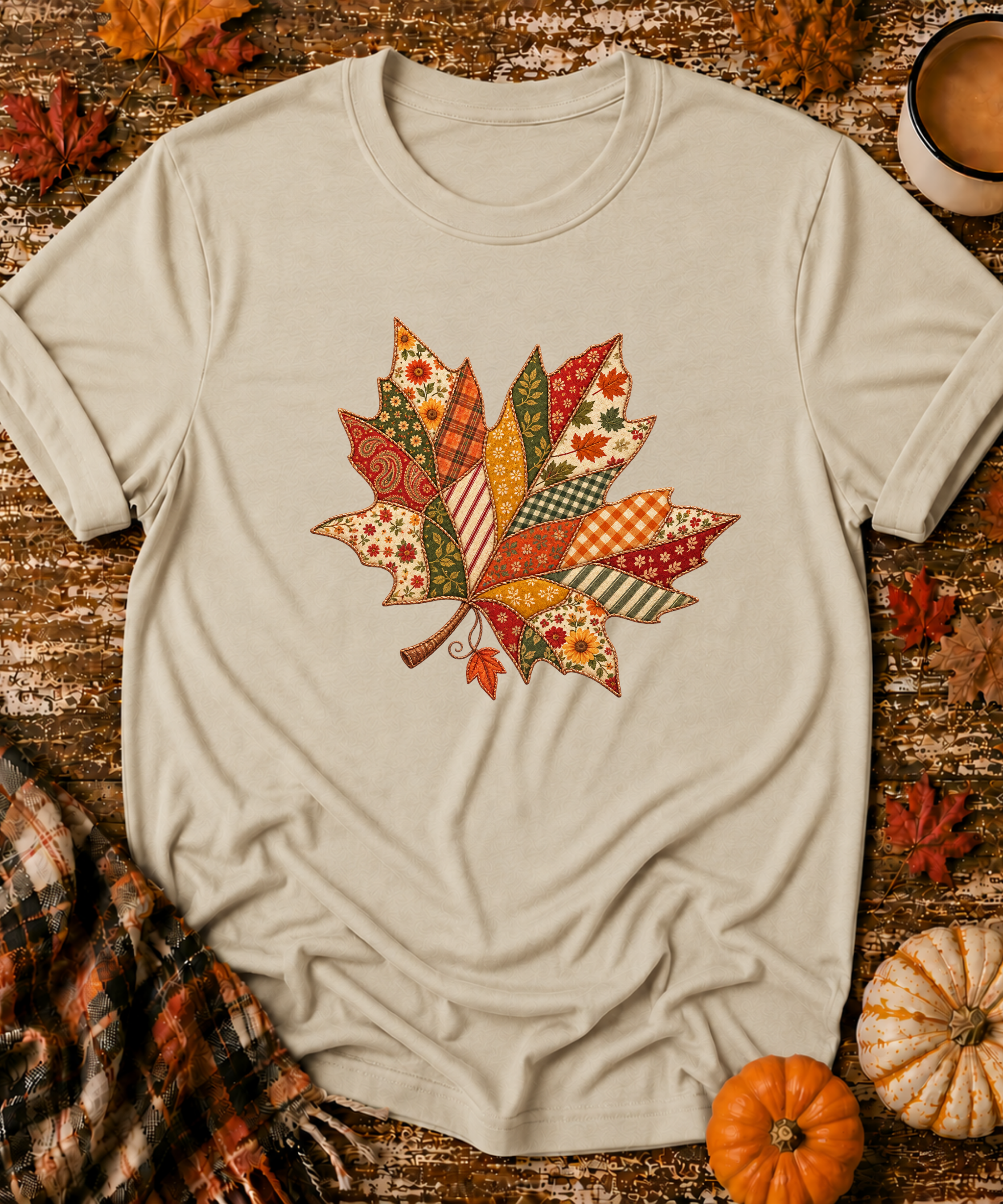 Patchwork Maple Leaf T-Shirt