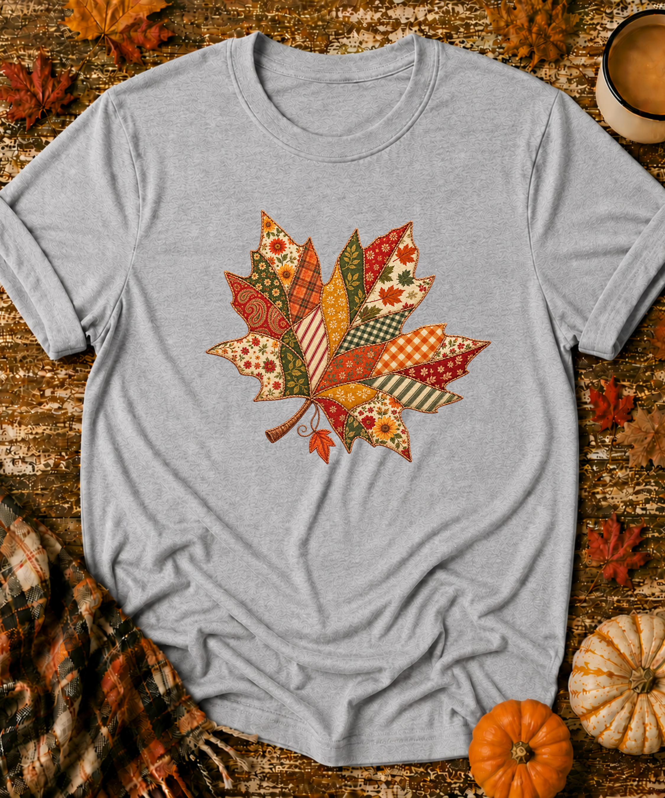 Patchwork Maple Leaf T-Shirt
