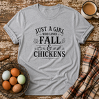 Just A Girl Who Loves Fall & Chickens T-Shirt