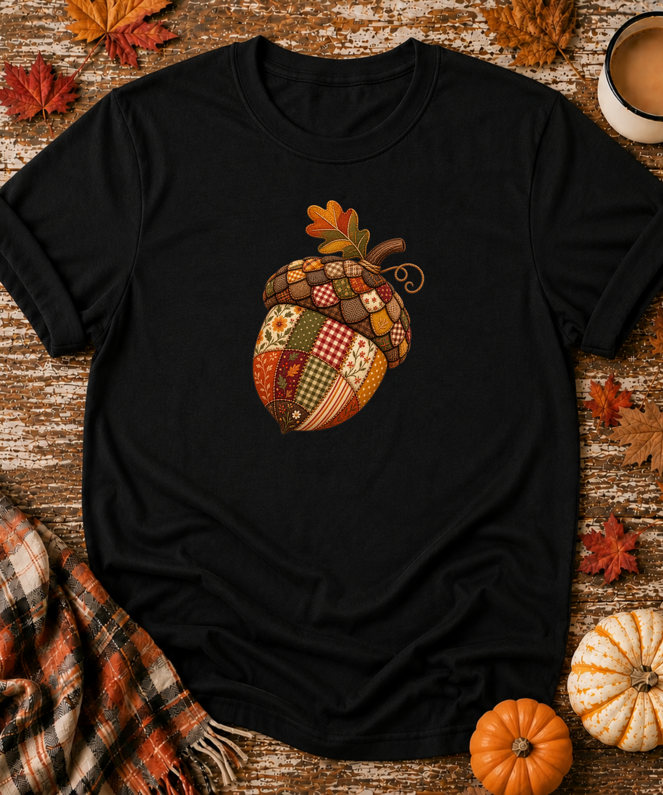 Patchwork Acorn T-Shirt