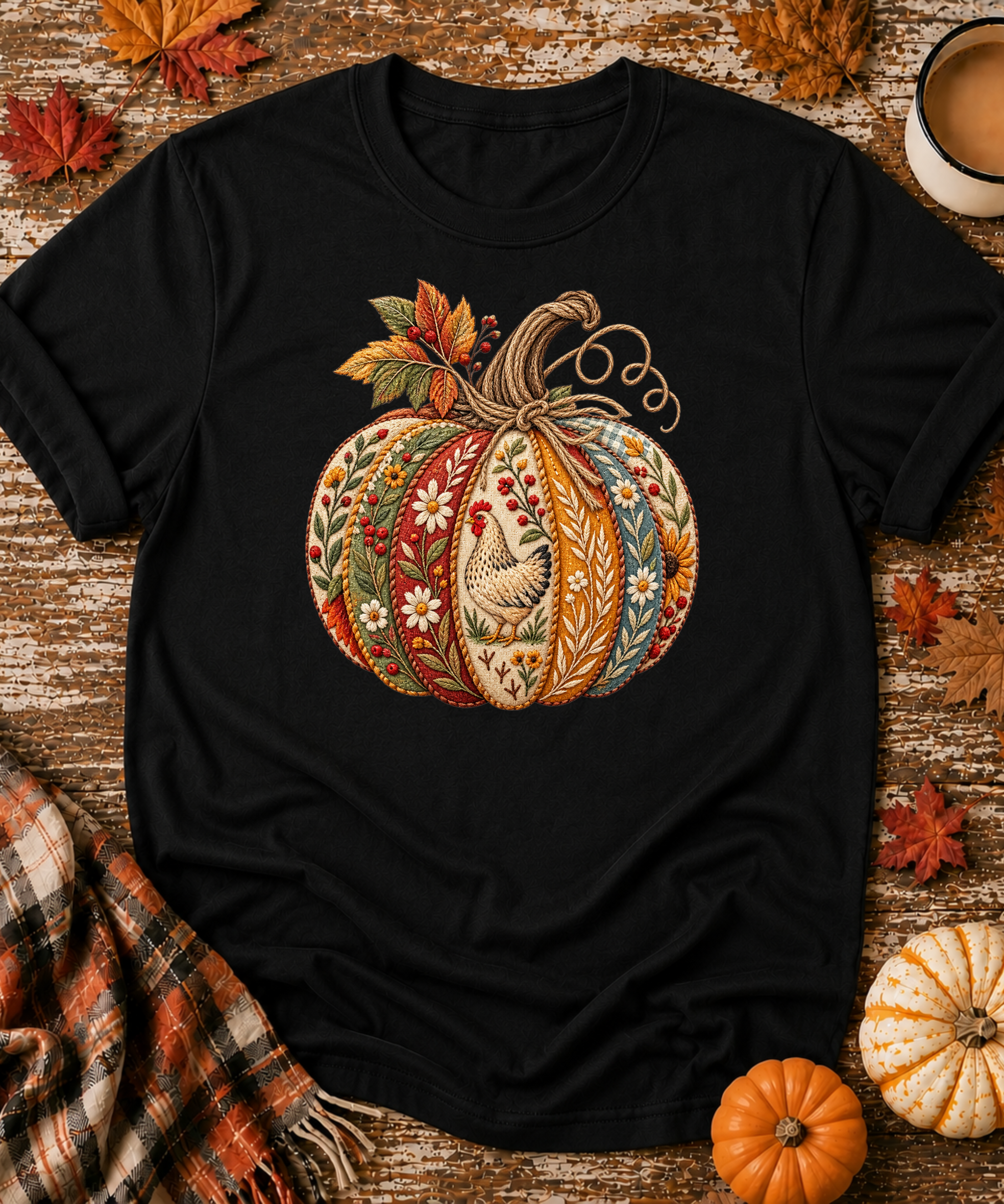 Folk-Art Pumpkin T-Shirt