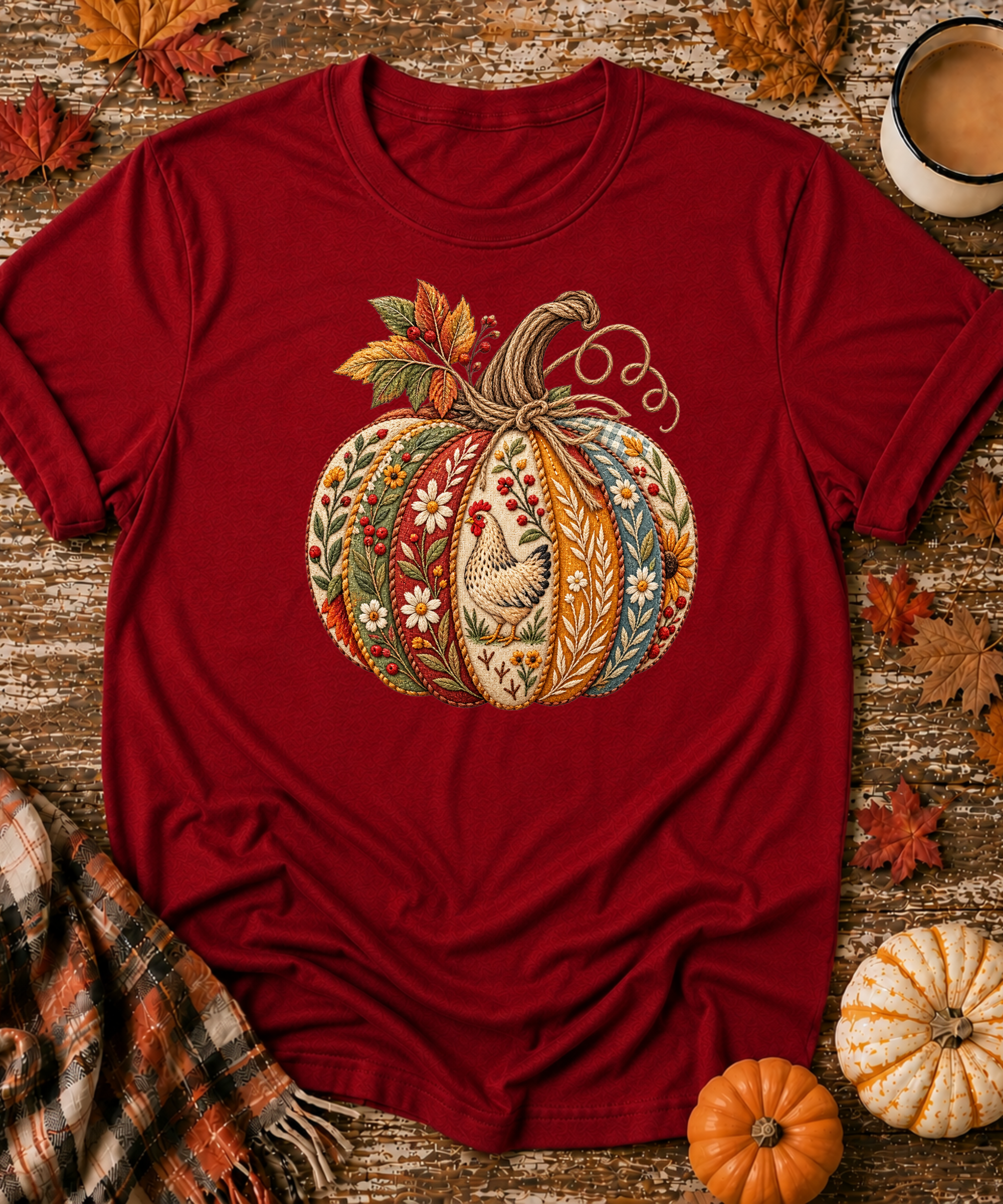 Folk-Art Pumpkin T-Shirt