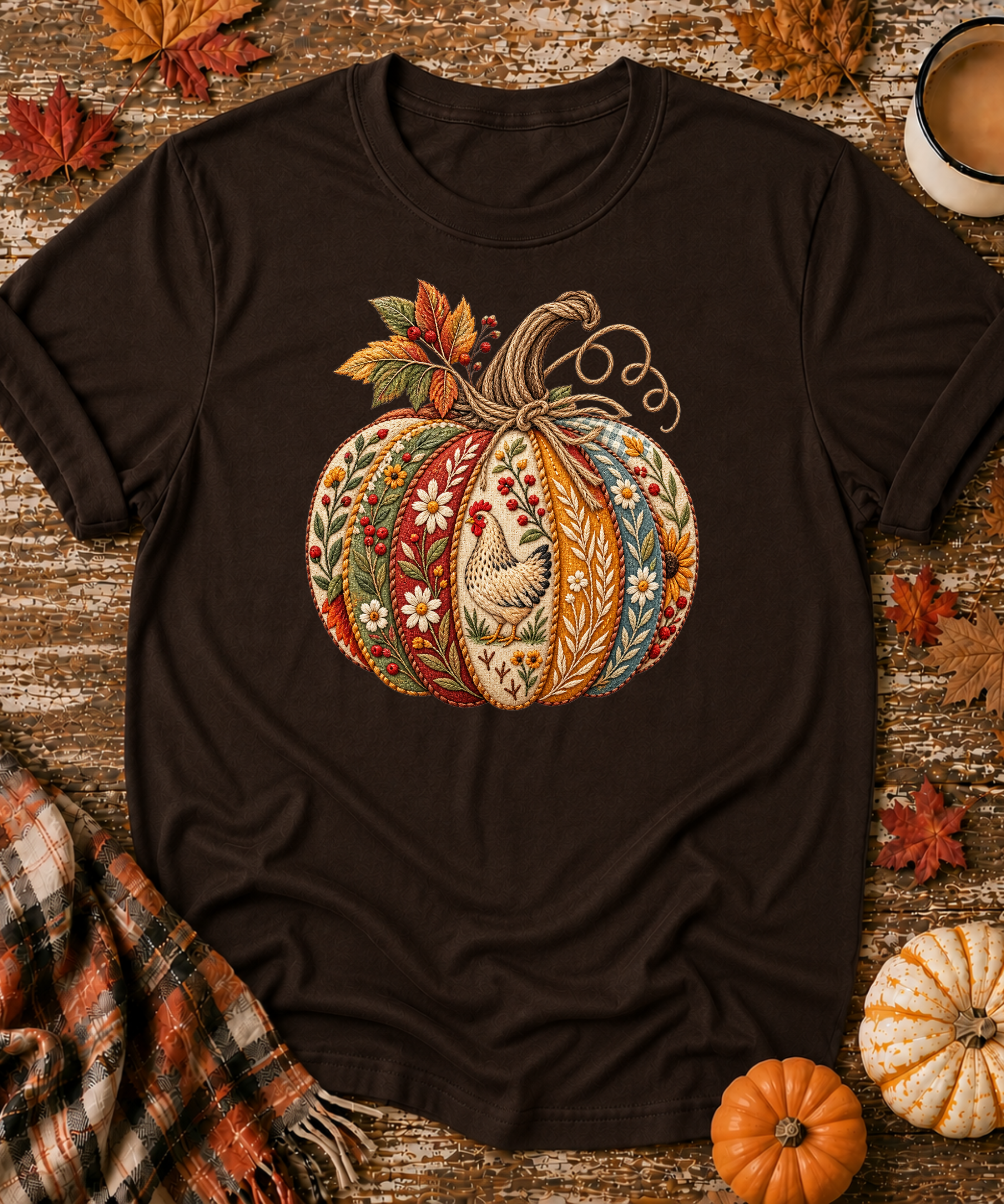 Folk-Art Pumpkin T-Shirt