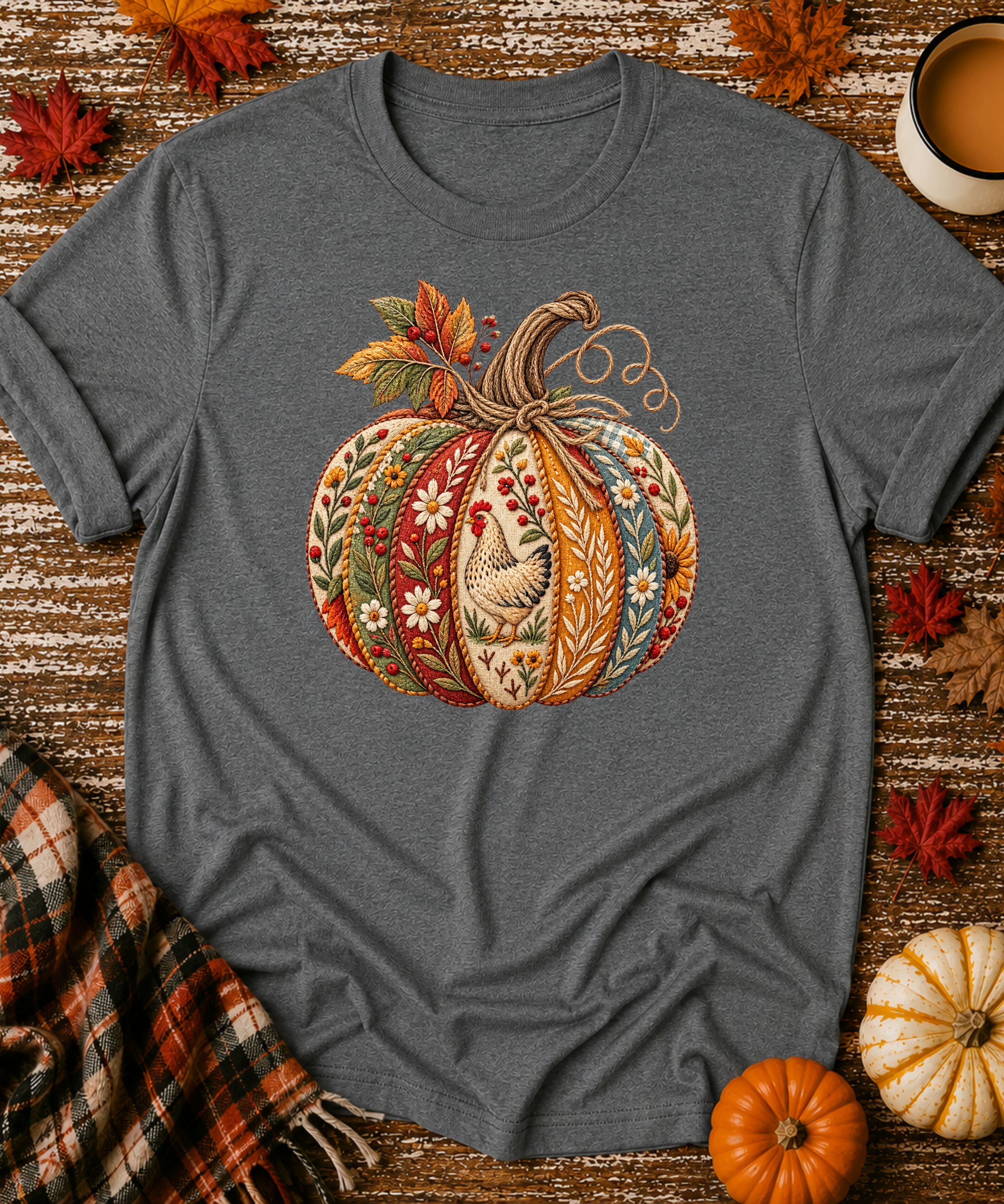 Folk-Art Pumpkin T-Shirt