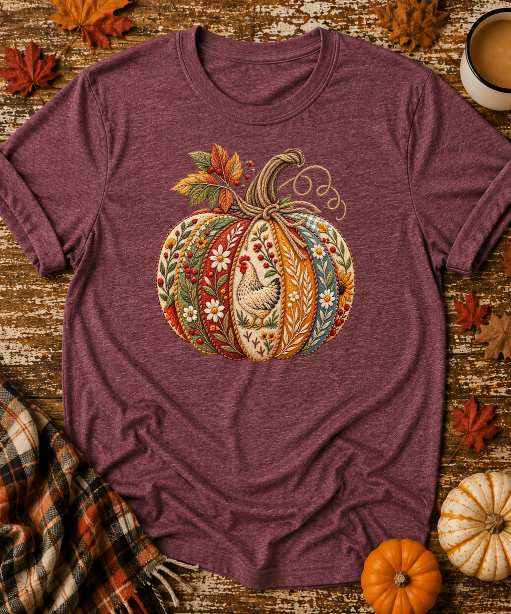 Folk-Art Pumpkin T-Shirt