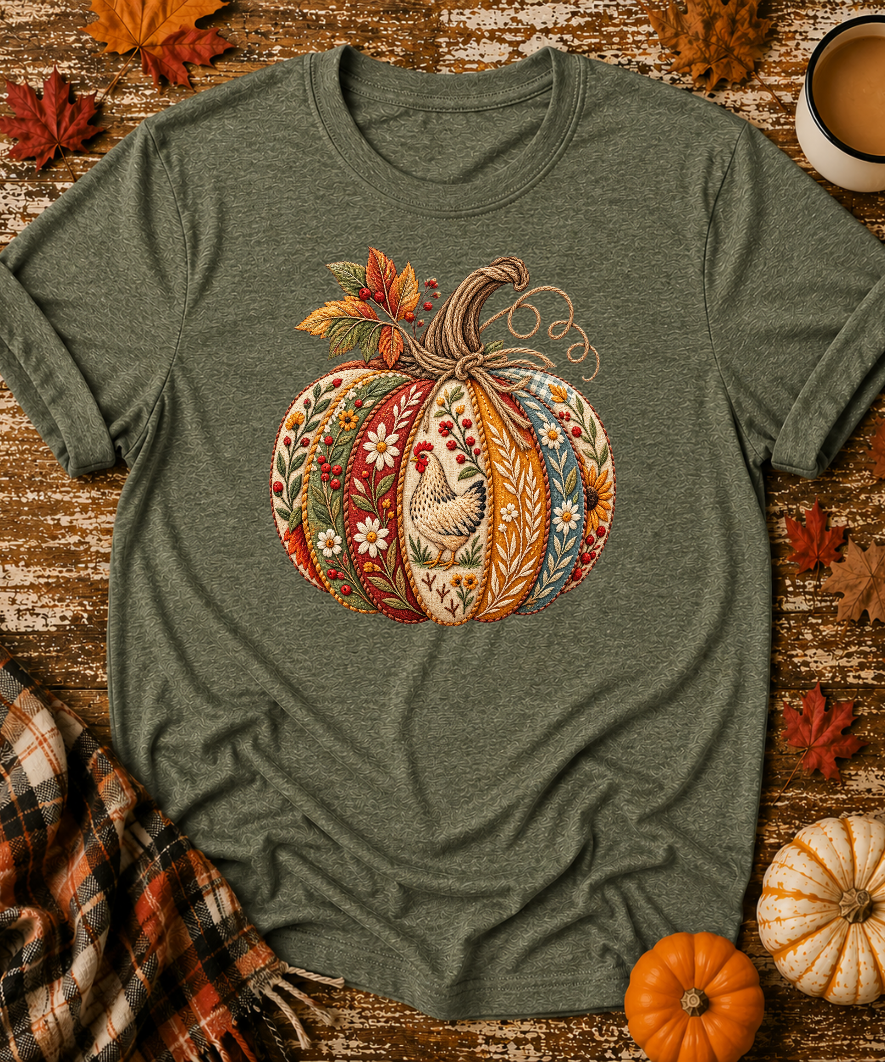 Folk-Art Pumpkin T-Shirt