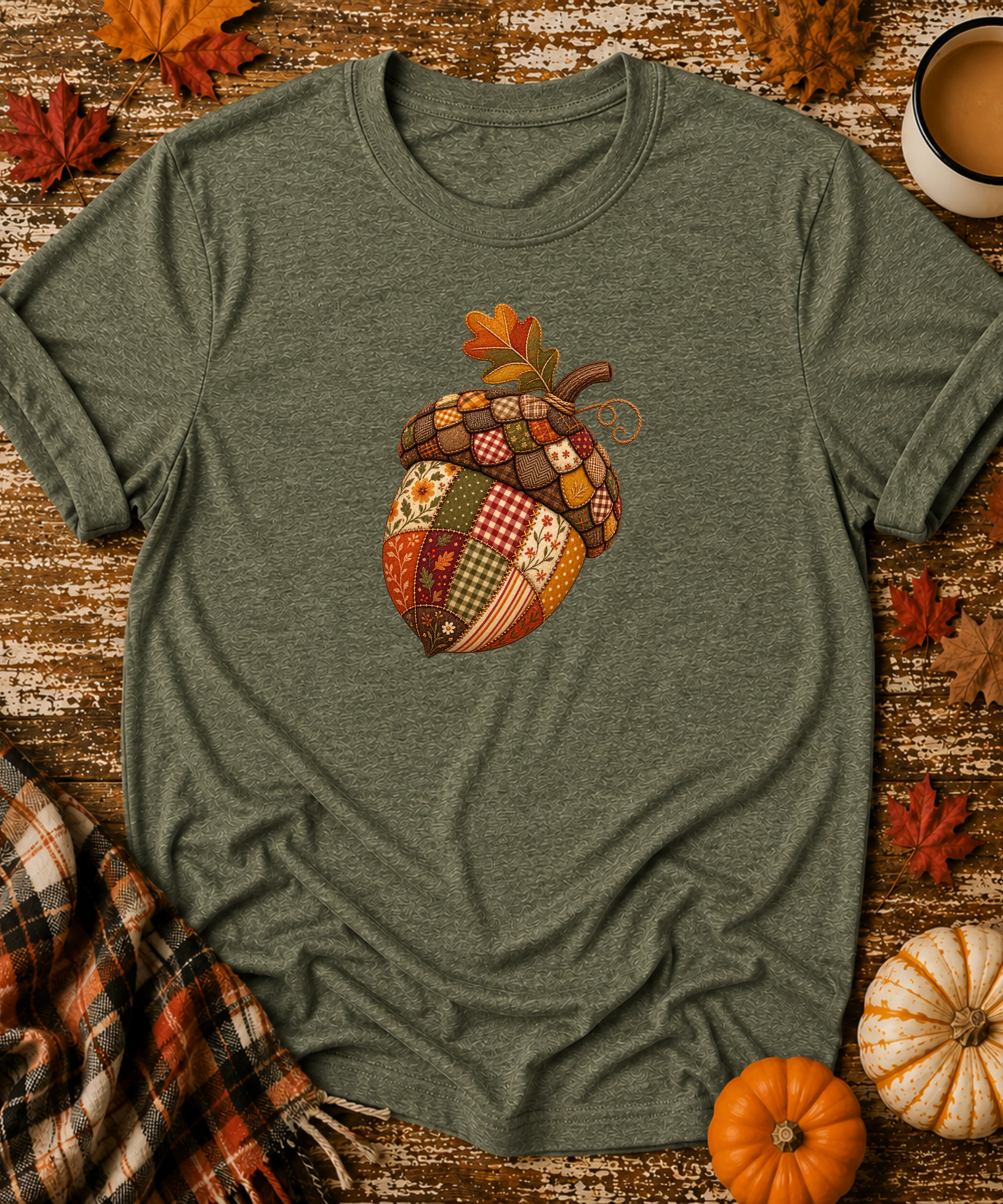 Patchwork Acorn T-Shirt
