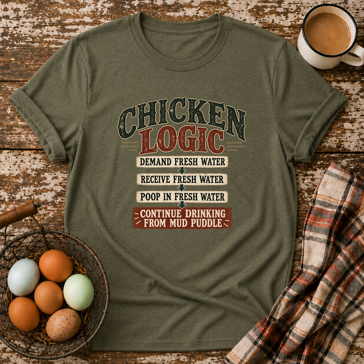 Chicken Logic - Funny Chicken Keeper T-Shirt