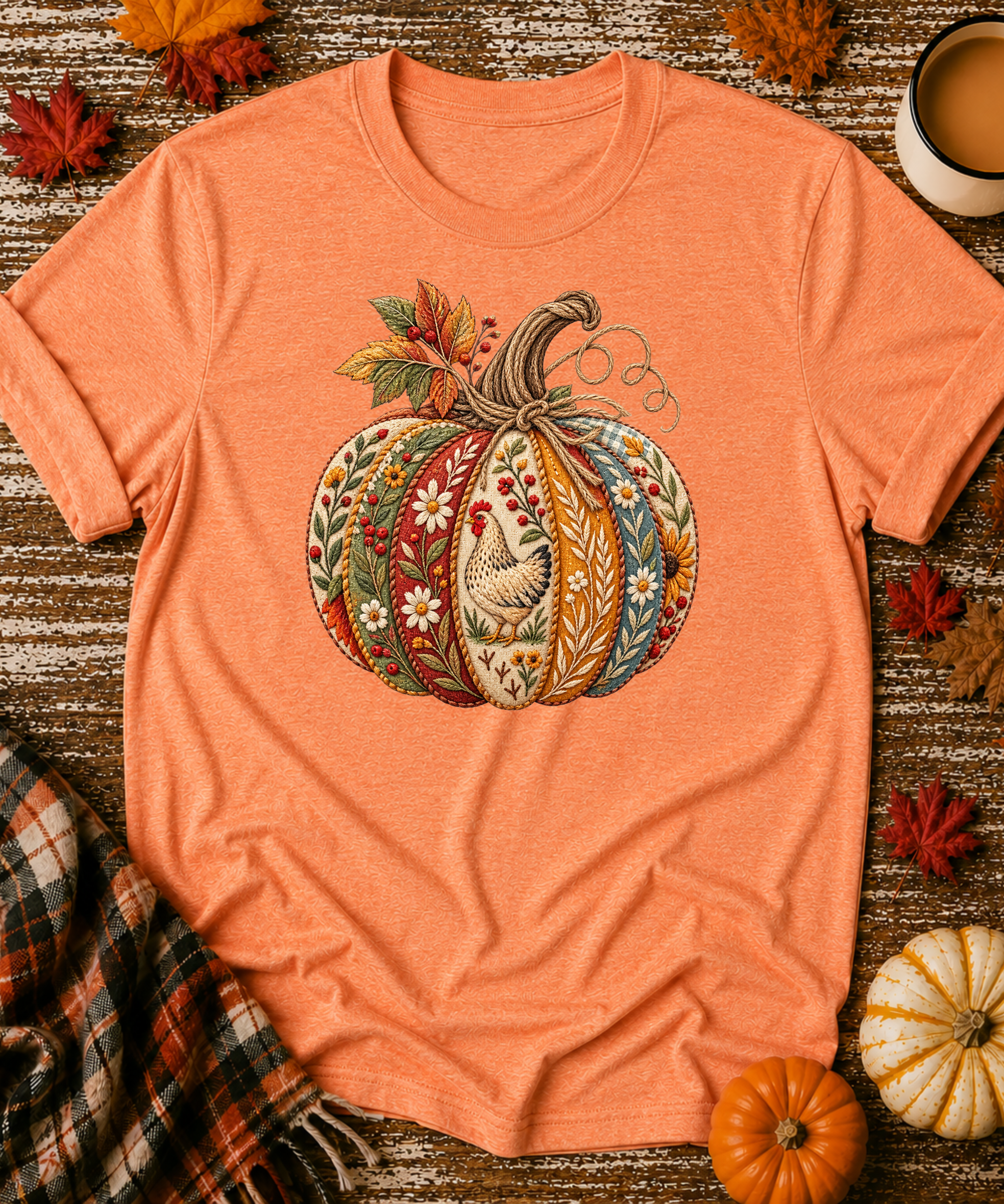 Folk-Art Pumpkin T-Shirt