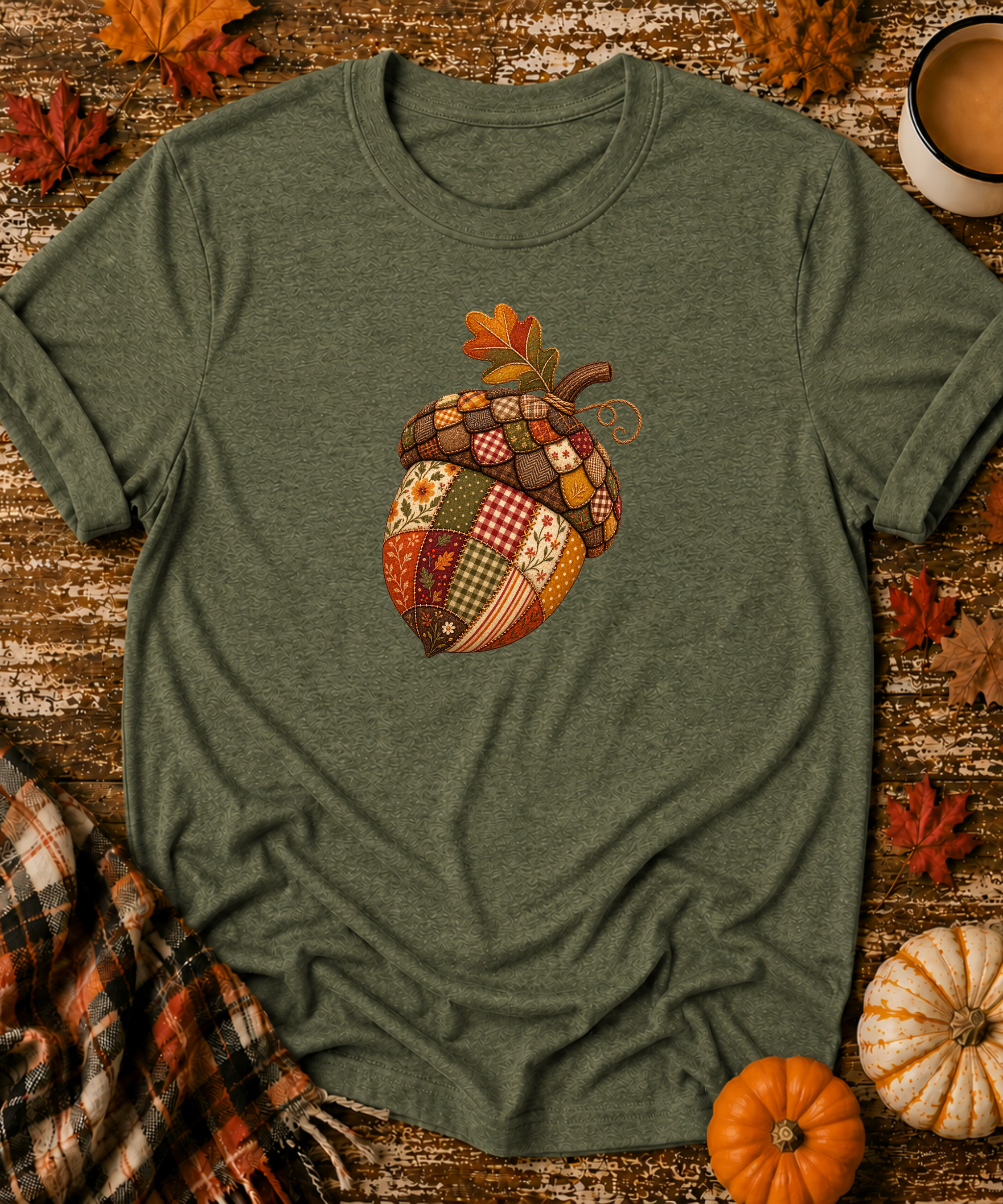 Patchwork Acorn T-Shirt
