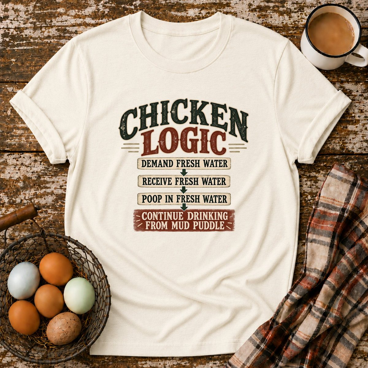 Chicken Logic - Funny Chicken Keeper T-Shirt