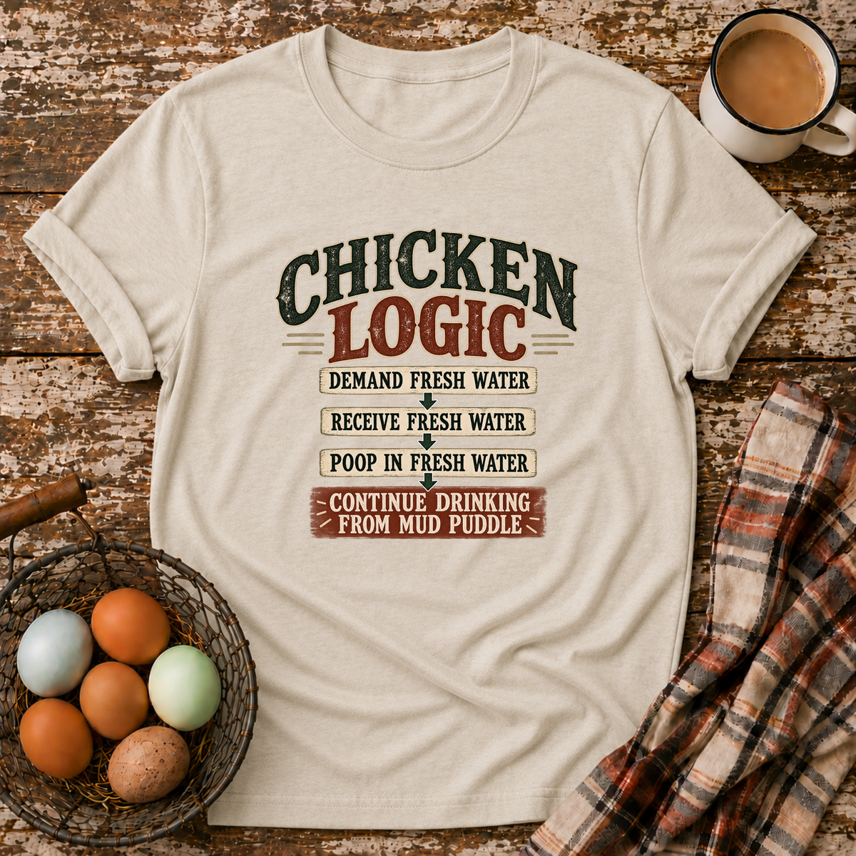 Chicken Logic - Funny Chicken Keeper T-Shirt