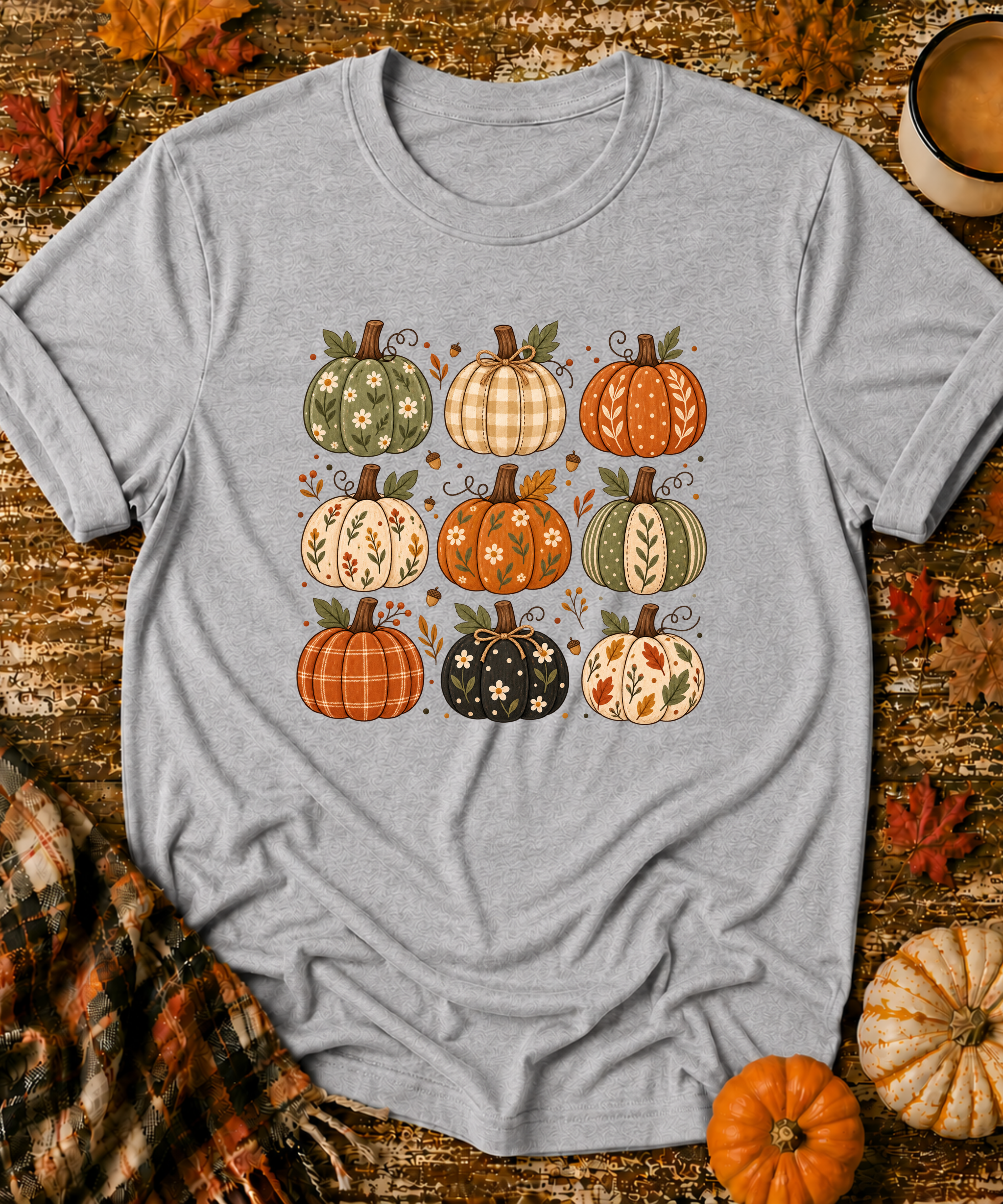 Nine Grid Pumpkins T-Shirt