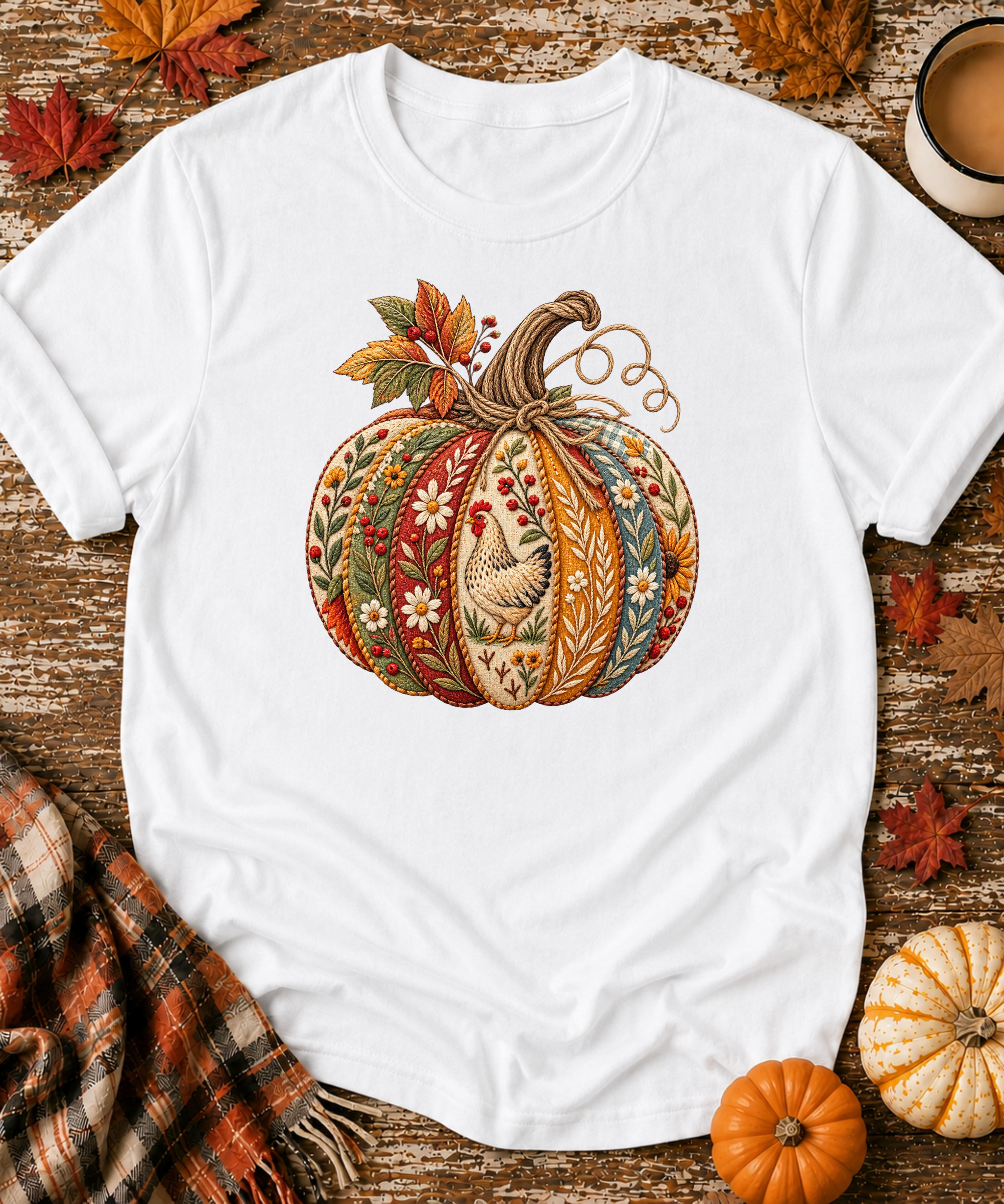 Folk-Art Pumpkin T-Shirt