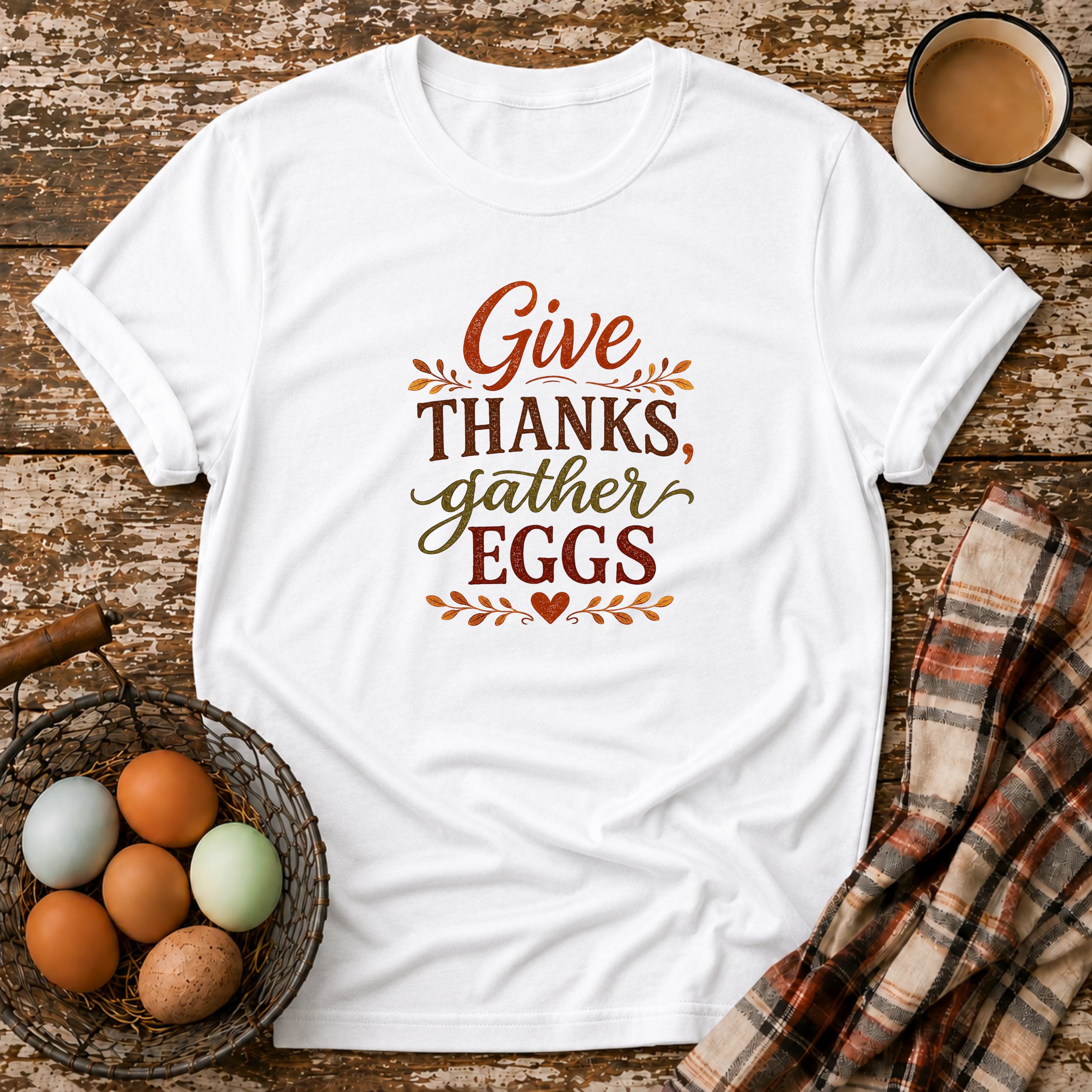Give Thanks Gather Eggs T-Shirt