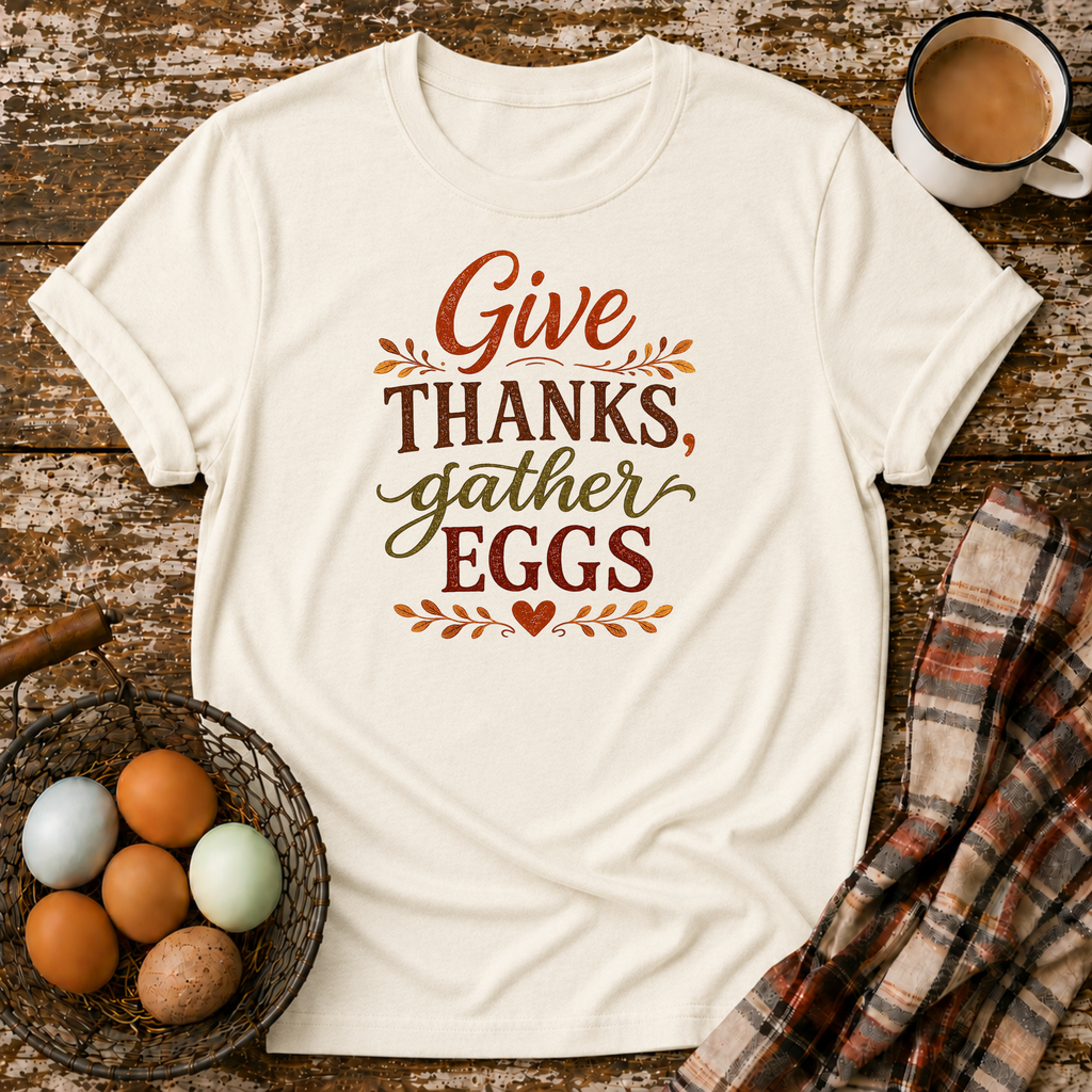 Give Thanks Gather Eggs T-Shirt