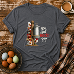 Got Snacks T-Shirt in Dark Heather on Shady Hen Mercantile Evergreen mockup
