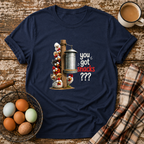 Got Snacks T-Shirt in Navy on Shady Hen Mercantile Evergreen mockup