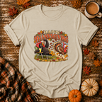 Happy Thanksgiving Funny Chicken & Turkey T-Shirt in Sand