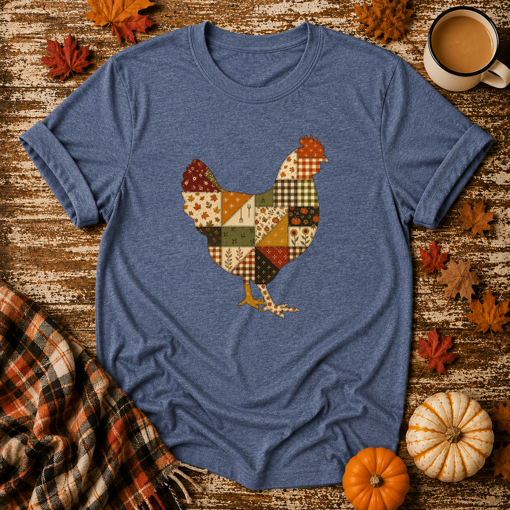 Harvest Quilt Chicken T-Shirt