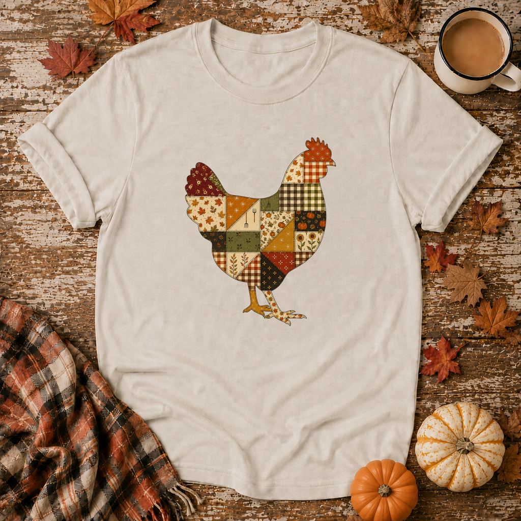 Harvest Quilt Chicken T-Shirt