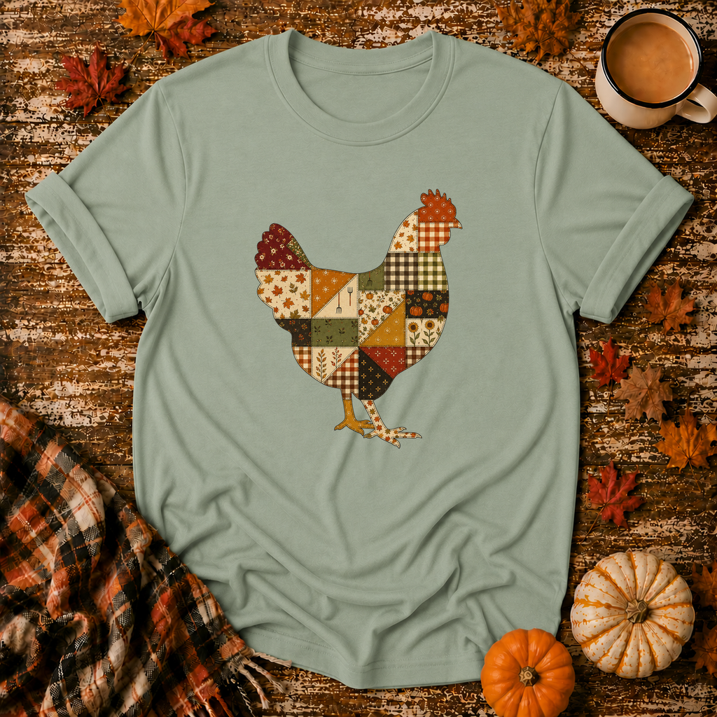 Harvest Quilt Chicken T-Shirt