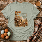 Heaven Feels Close Here T-Shirt in Sage on Shady Hen Mercantile Evergreen mockup