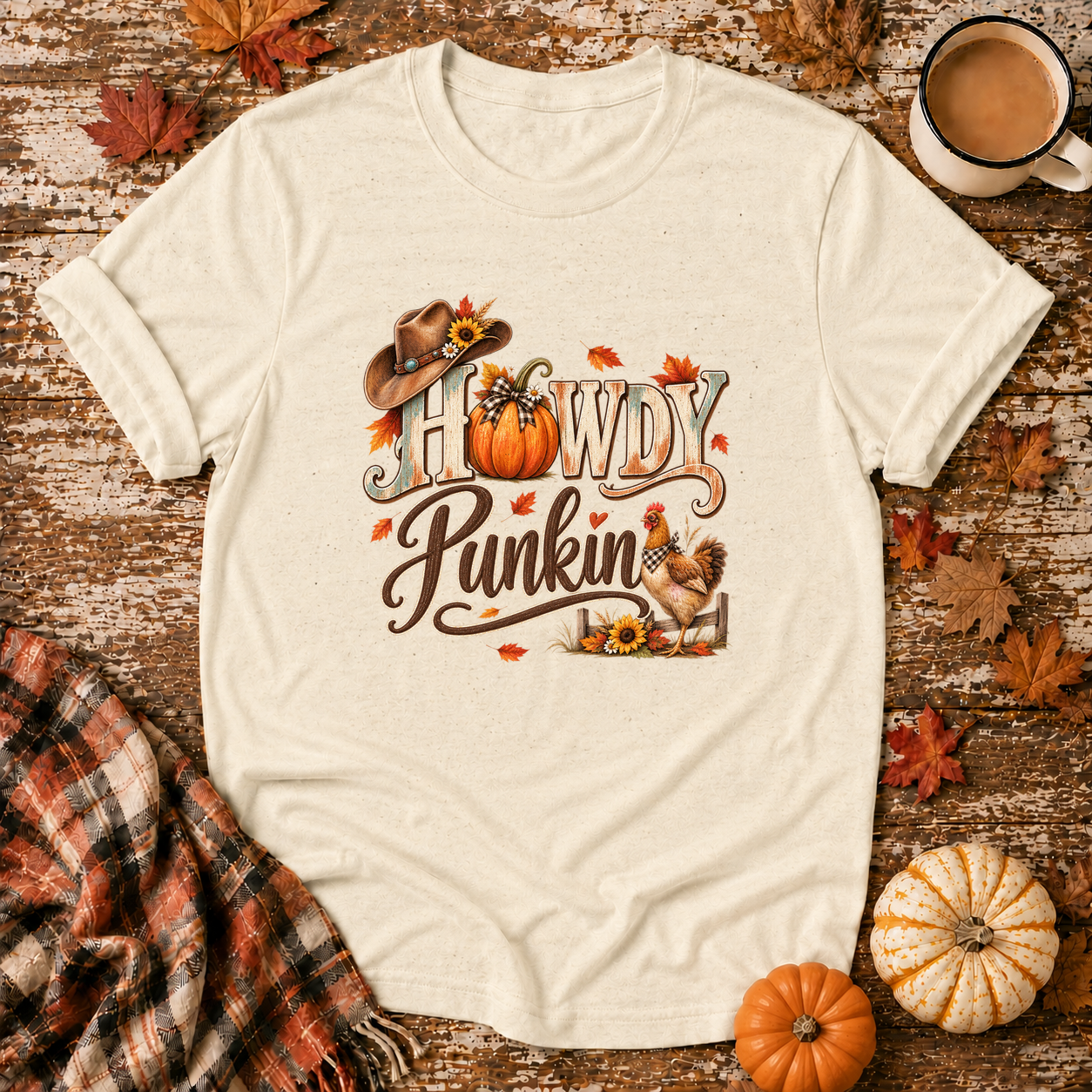 Howdy Punkin T-Shirt in Natural