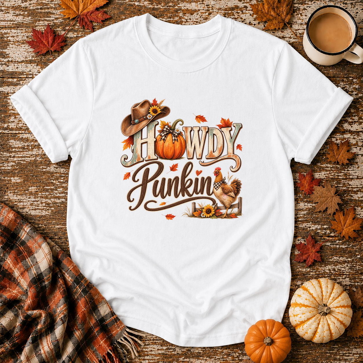 Howdy Punkin T-Shirt in White