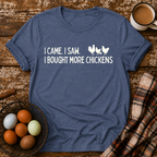 I Came I Saw T-Shirt in Heather Indigo on Shady Hen Mercantile Evergreen mockup