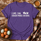 I Came I Saw T-Shirt in Heather Purple on Shady Hen Mercantile Evergreen mockup