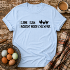 I Came I Saw T-Shirt in Light Blue on Shady Hen Mercantile Evergreen mockup