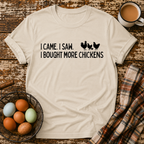I Came I Saw T-Shirt in Sand on Shady Hen Mercantile Evergreen mockup