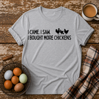 I Came I Saw T-Shirt in Sport Grey on Shady Hen Mercantile Evergreen mockup