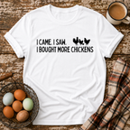 I Came I Saw T-Shirt in White on Shady Hen Mercantile Evergreen mockup