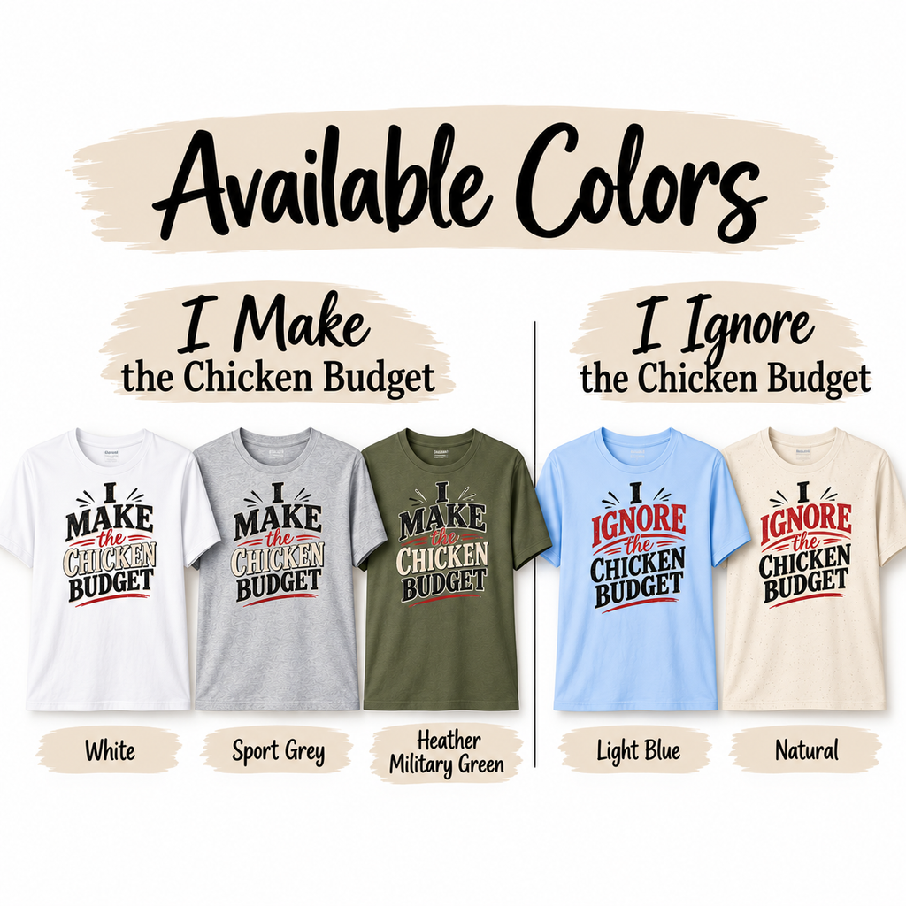 I Make the Chicken Budget / I Ignore the Chicken Budget — Couples Shirt Set