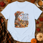 Meet Me Where the Leaves Are Falling T-Shirt in Light Blue