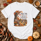Meet Me Where the Leaves Are Falling T-Shirt in White