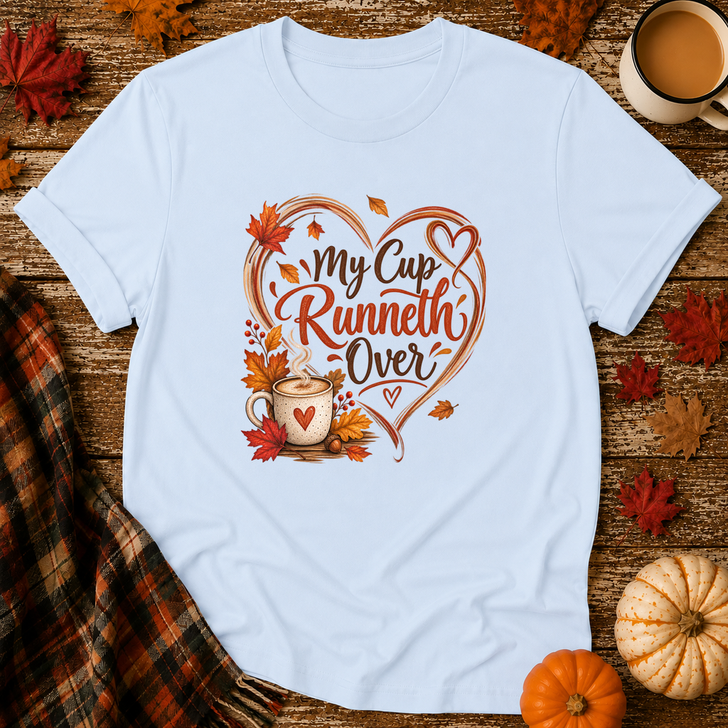 My Cup Runneth Over T-Shirt in Light Blue