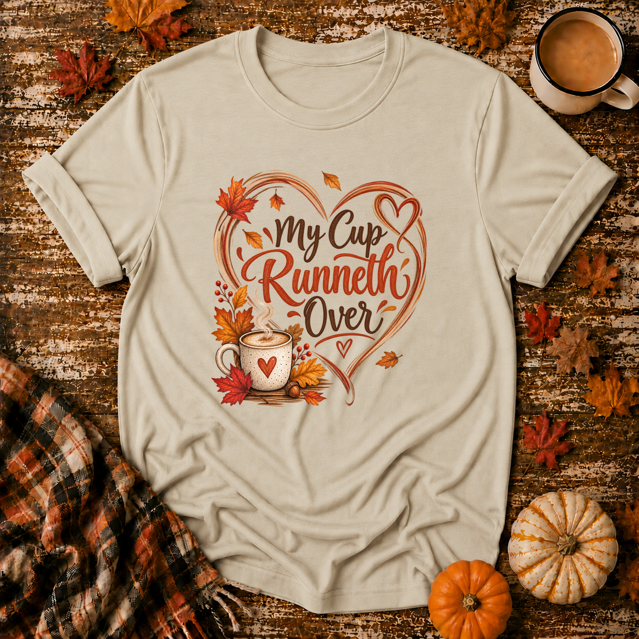 My Cup Runneth Over T-Shirt in Sand