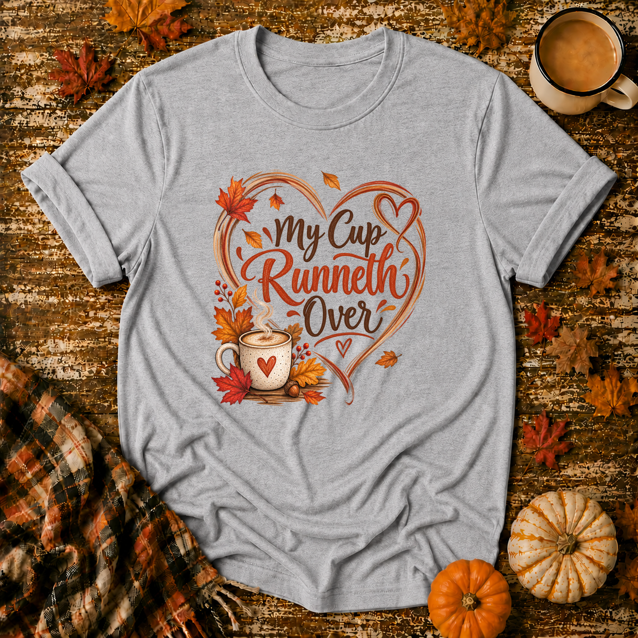 My Cup Runneth Over T-Shirt in Sport Grey