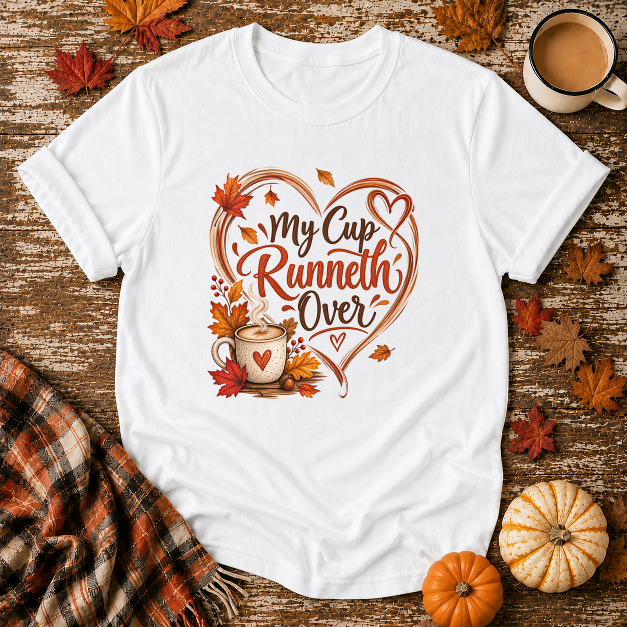 My Cup Runneth Over T-Shirt in White