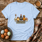 My Emotional Support Group T-Shirt in Light Blue on Shady Hen Mercantile Evergreen mockup