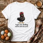 Only One Feeling T-Shirt in White on Shady Hen Mercantile Evergreen mockup