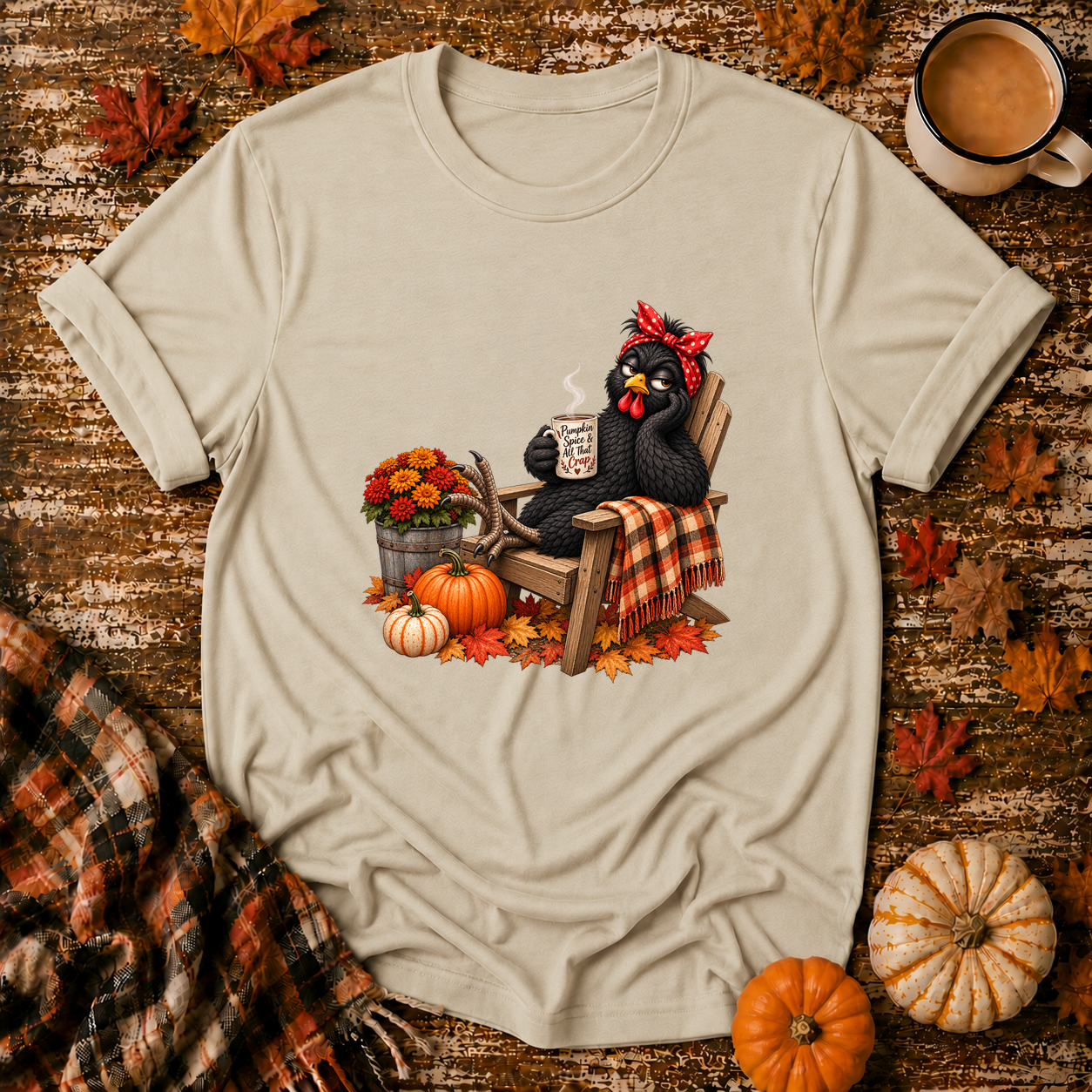 Pumpkin Spice & All That Crap T-Shirt in Sand