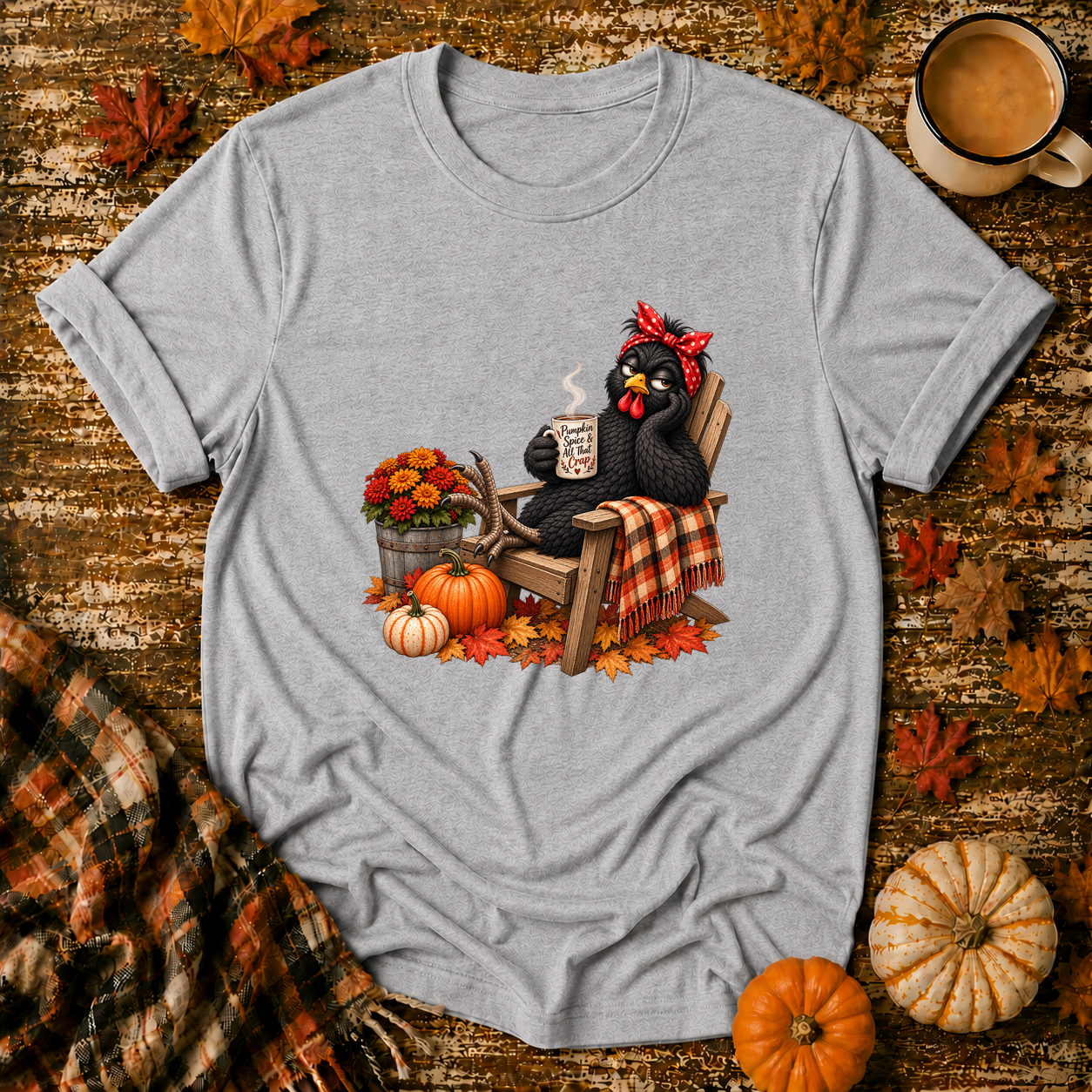 Pumpkin Spice & All That Crap T-Shirt in Sport Grey