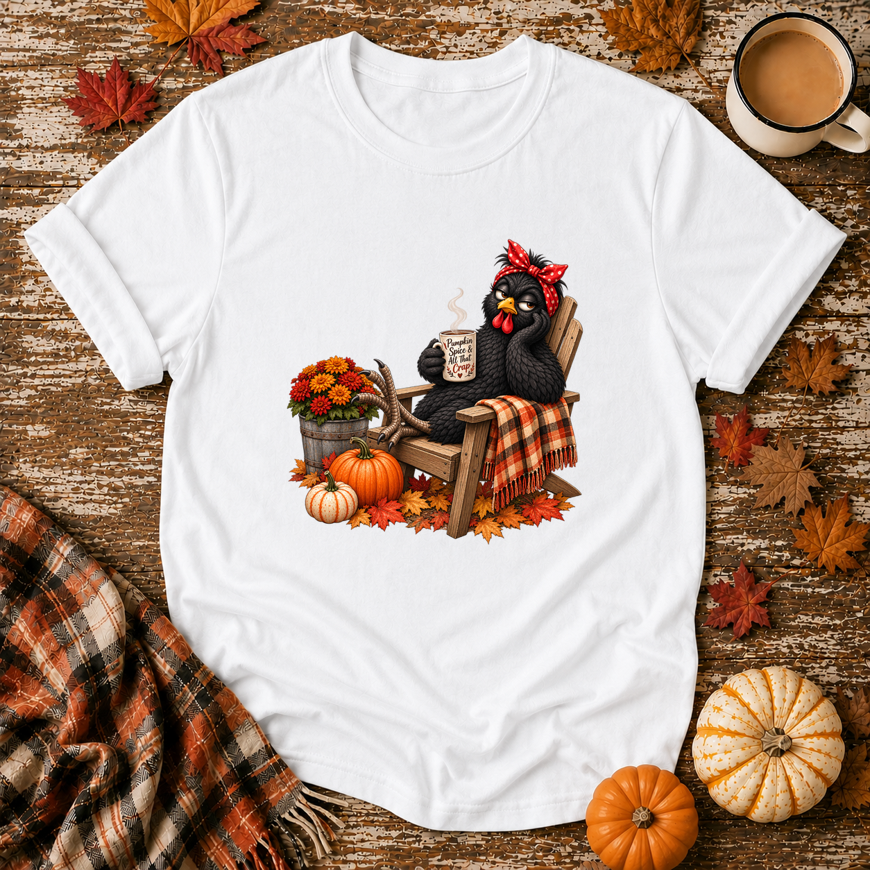 Pumpkin Spice & All That Crap T-Shirt in White