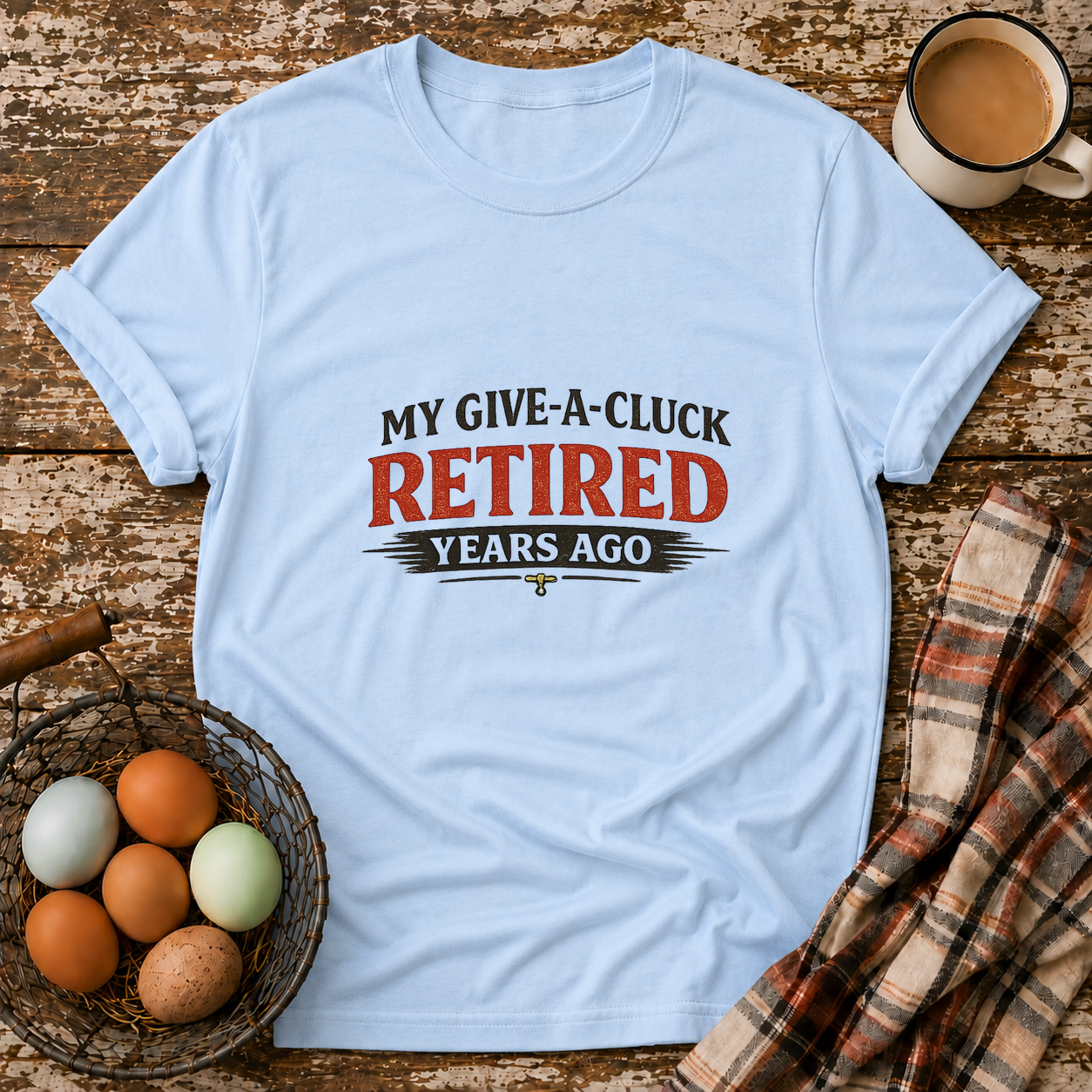Retired Years Ago T-Shirt in Light Blue