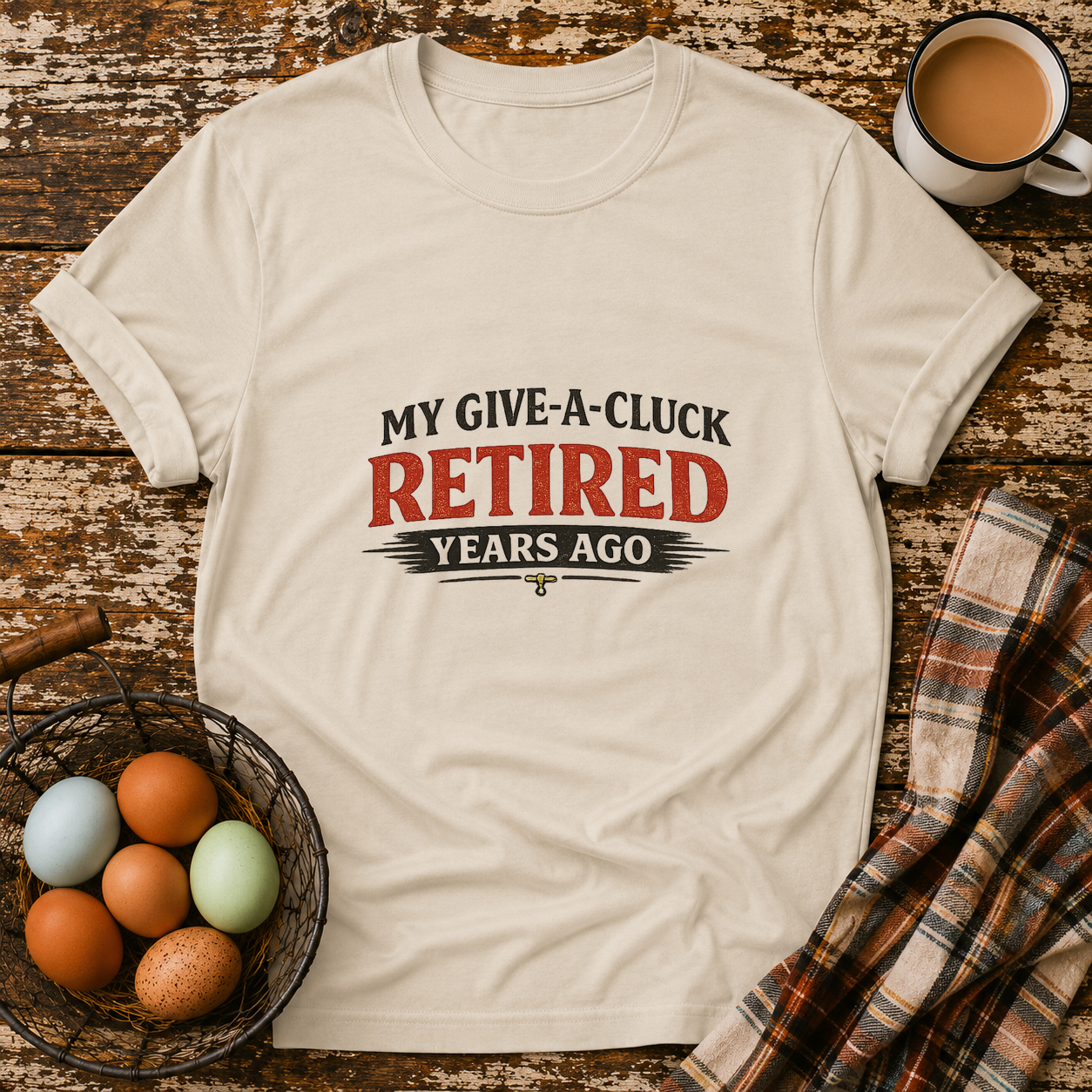 Retired Years Ago T-Shirt in Sand