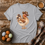 Roxy Wearing A Cowboy Hat T-Shirt in Sport Grey